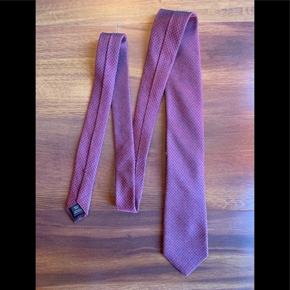 🍁SALE🍁CALVIN KLEIN Burgundy Silk Blend Necktie - Picture 2 of 8